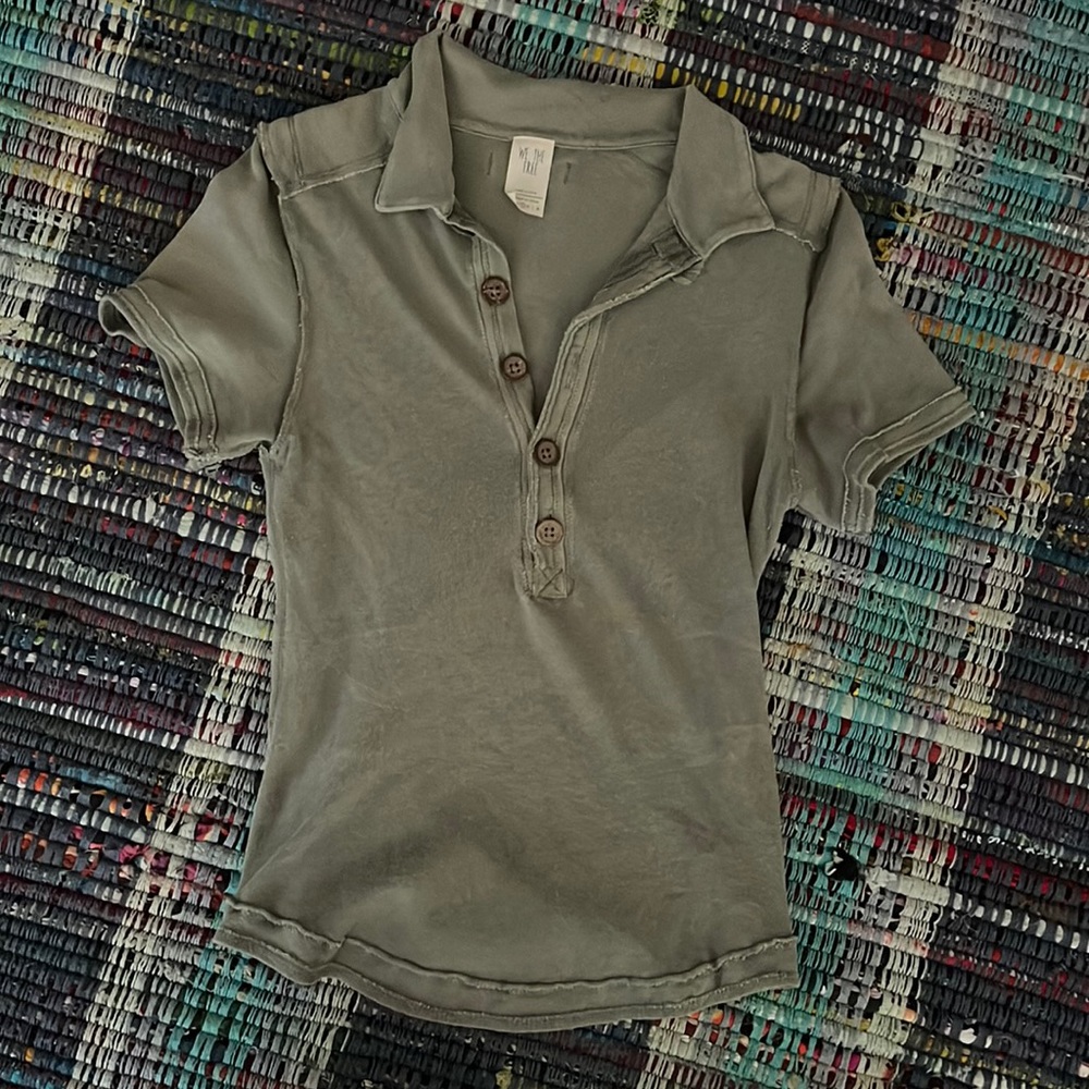 FREE PEOPLE COLLARED SHIRT